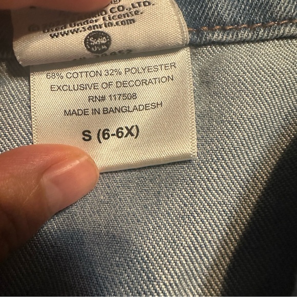 Hello Kitty Kids Jean Jacket - Light Blue - Picture 8 of 10